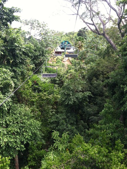 The sky (ski) lift ride to Mystic Mountain